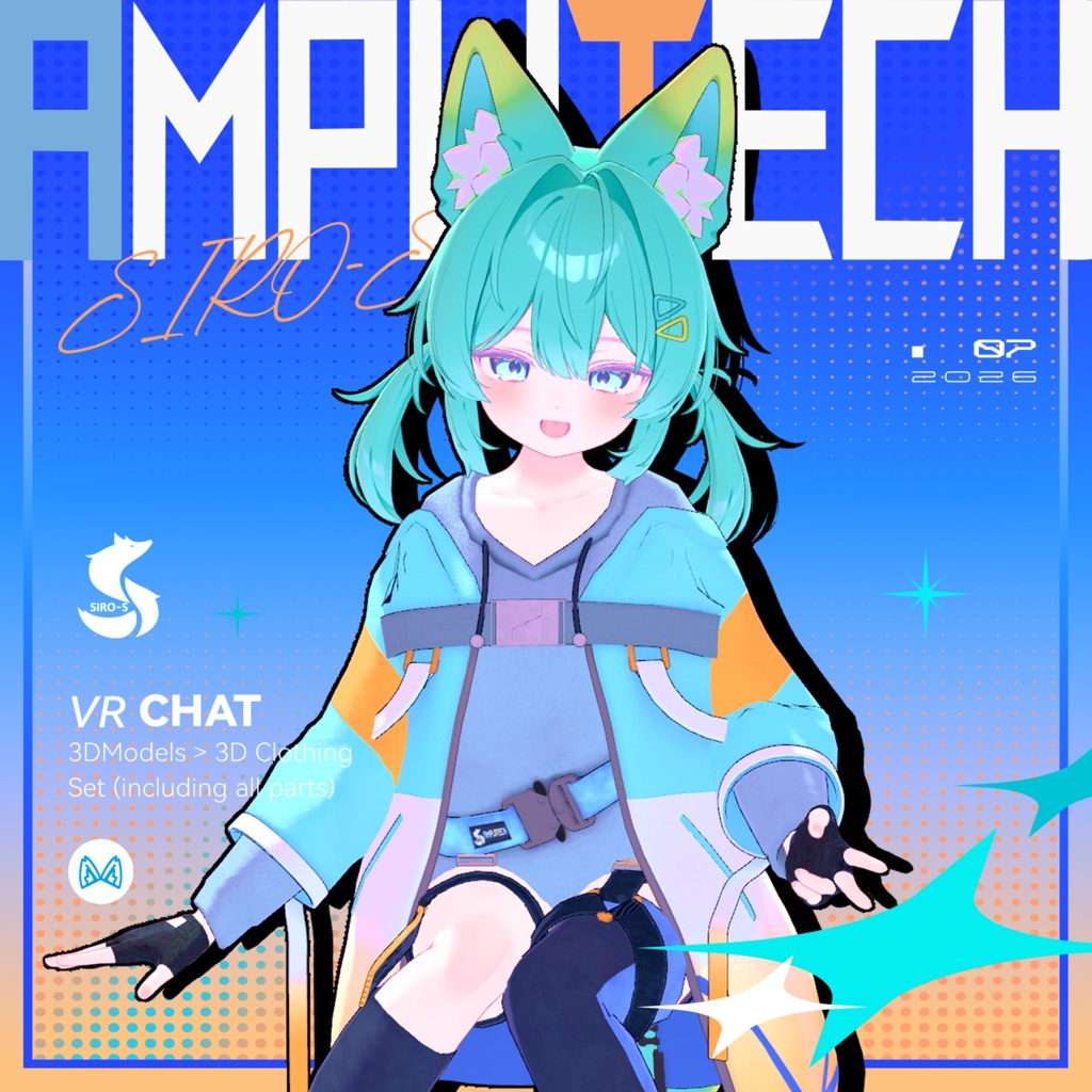【13アバター対応】3D衣装モデル『AmpliTech』｜ Vket Sale 20%OFF！ image