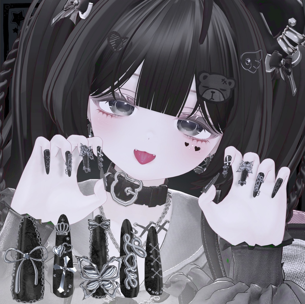 【7Avatar対応】ButterflyCrownNail 【MA対応】 image
