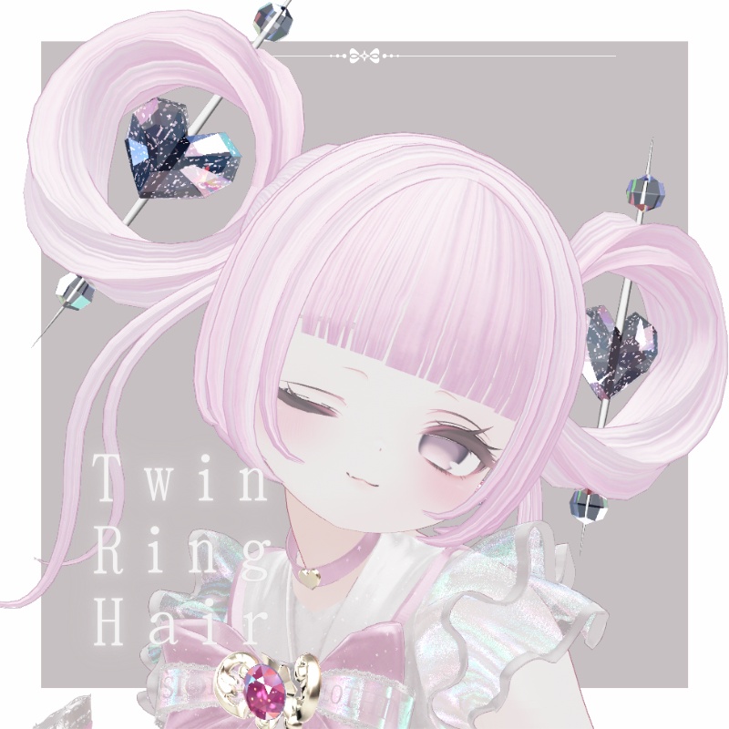 【12Avatar対応】♡Twin Ring Hair♡ image
