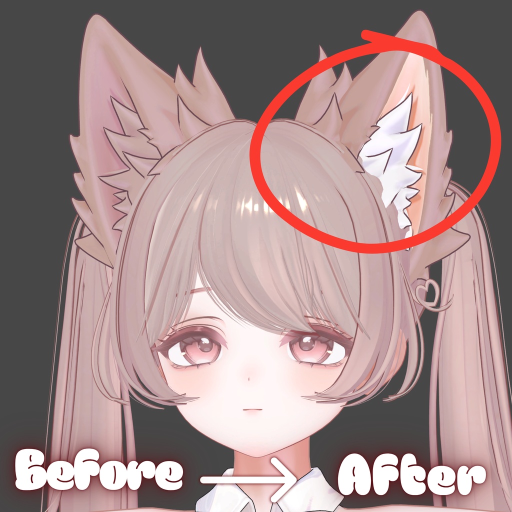 💗Free💗まよちゃんの耳の中の色を変えないためのマスク　無料 image