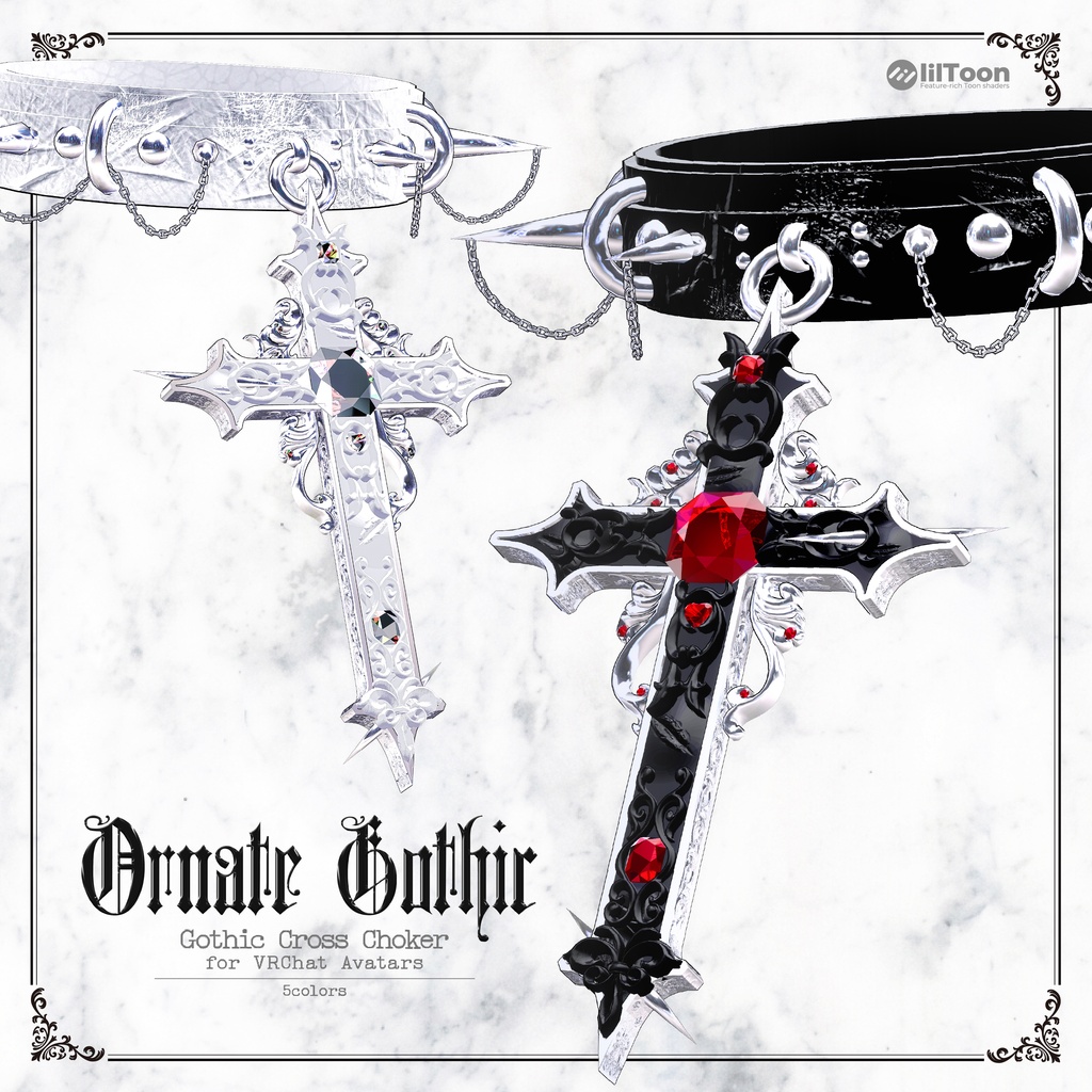 『𝐎𝐫𝐧𝐚𝐭𝐞 𝐆𝐨𝐭𝐡𝐢𝐜』チョーカー/Choker 【VRC想定】 image