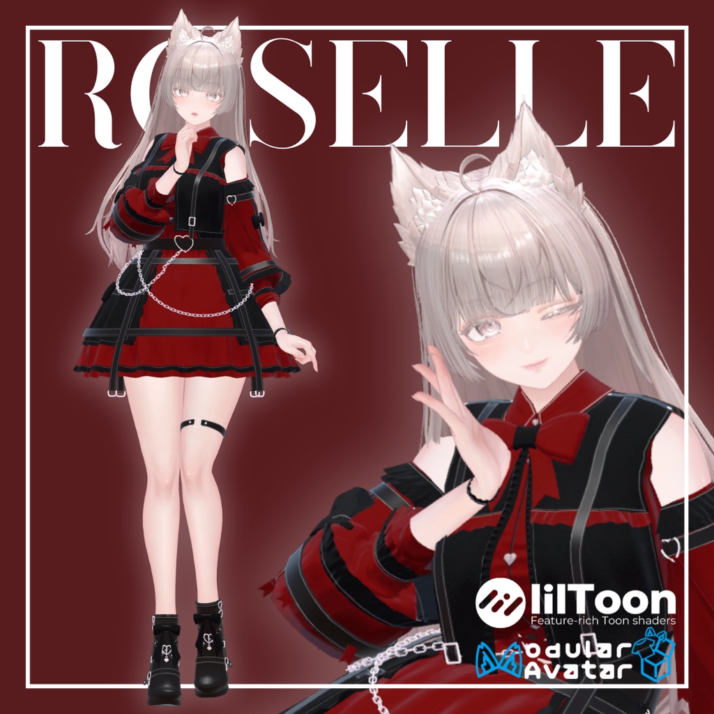 【LUMINA専用】フルセット衣装 "Roselle（ロゼル）"【VRC想定】 image