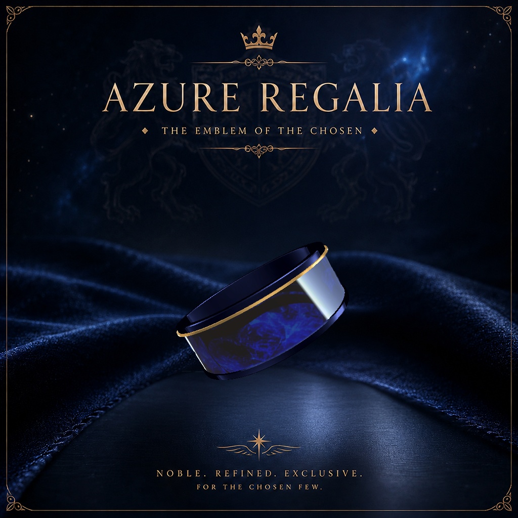 【VRChat想定】AZURE REGALIA 男性用指輪 MA対応4Avatar image
