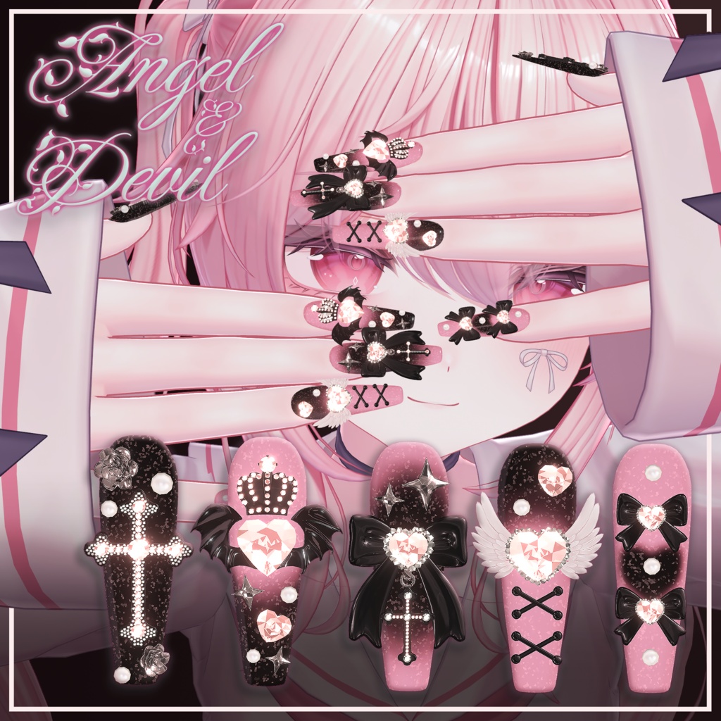🔥🔥🔥50%HOT SALE🔥🔥🔥【Devil&Angel Nail】👼🖤 image