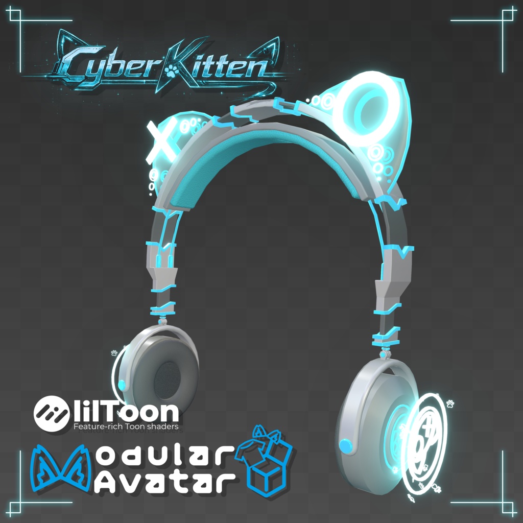 【3Dモデル】ヘッドホン-CyberKitten- image
