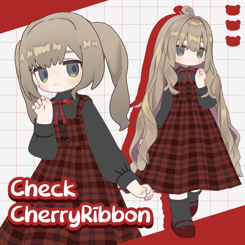 【まめふれんず対応】 🎀CheckCherryRibbon🎀  image