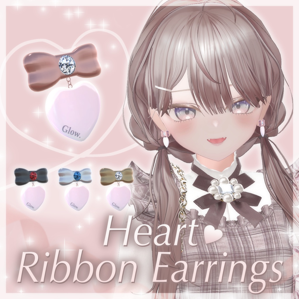 【FREE】Heart Ribbon Earrings♡ image