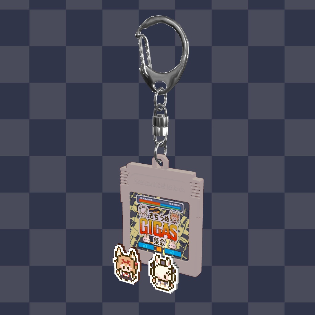 【無料／もちうめGIGAS集会】カセットキーホルダー／ピンバッチセット【1周年】 image