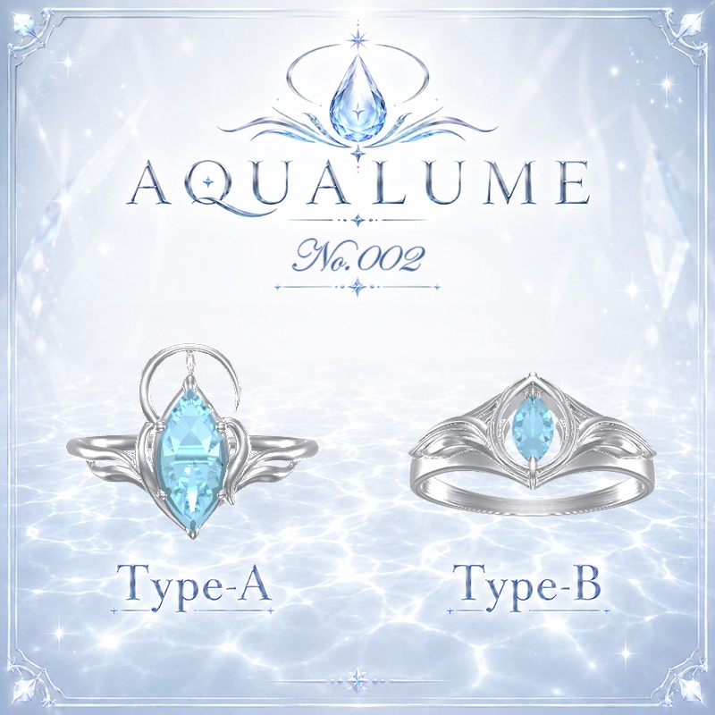 【VRChat想定】AQUALUME💍No.002 Type-A/B MA対応17Avatar（12color×17color） image