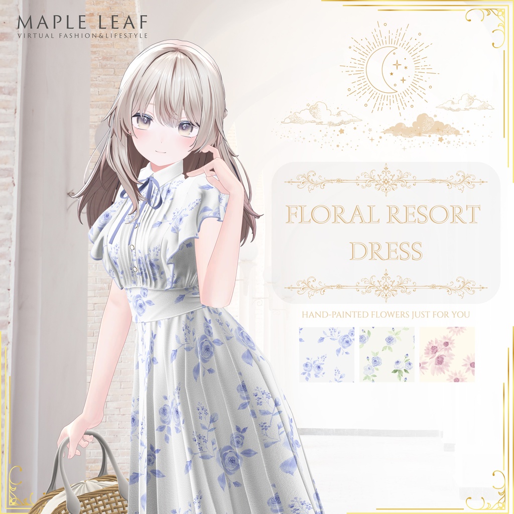 【31アバター対応】フローラル・リゾートドレス image