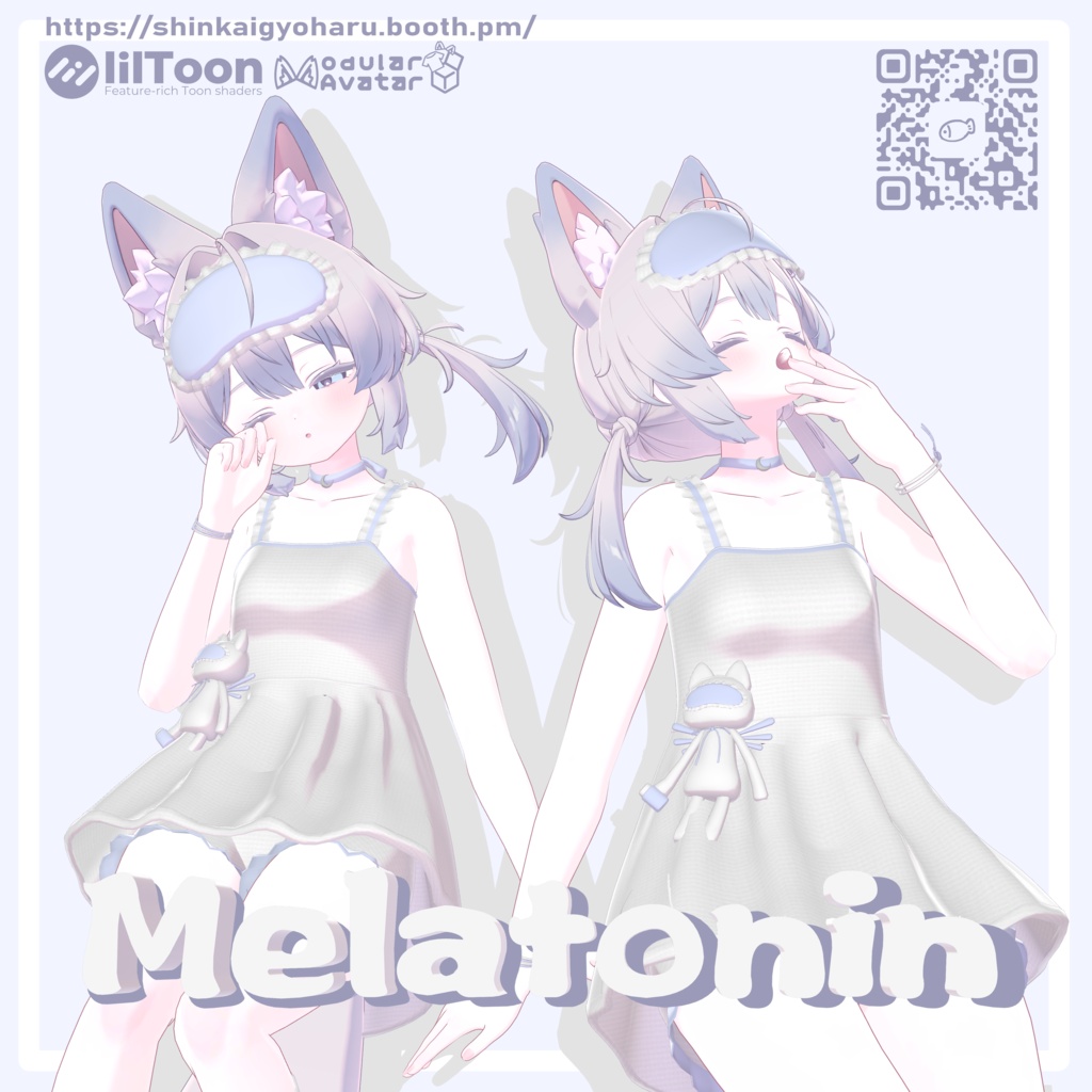 Melatonin negligee/メラトニン ネグリジェ🩵＜22アバター対応＞ image