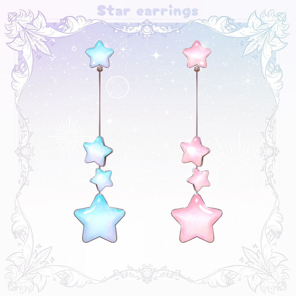 【コロネ追加】星のイヤリング【複数アバター対応】 image