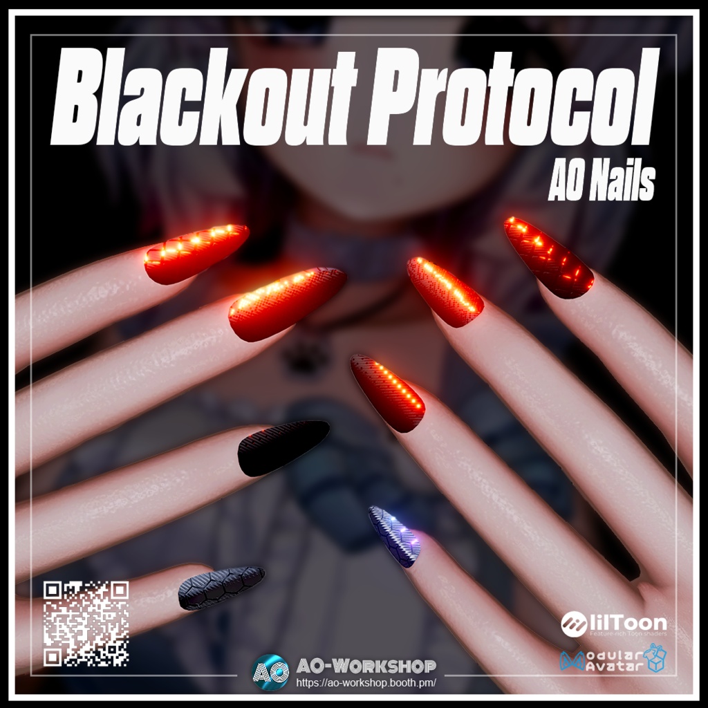 Blackout Protocol AO Nails 1.00 【55アバター対応】 image