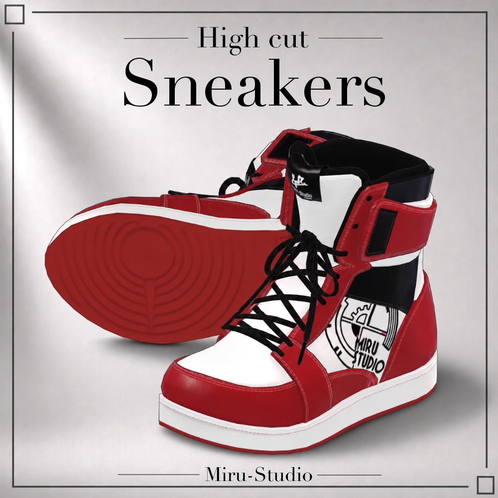 【20アバター対応】High cut Sneakers【VRC衣装】 image