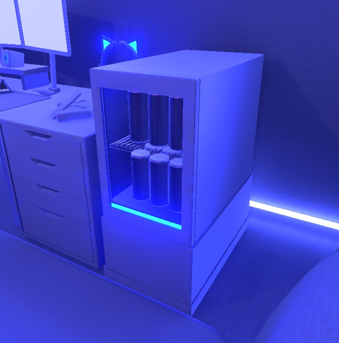 【VRChat】ドリンク用冷蔵庫３Dモデル image